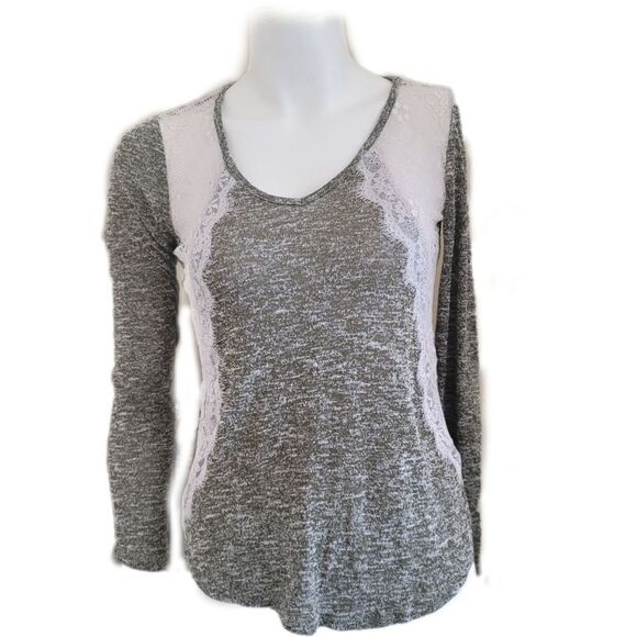 Nobo medium womens sage green lace Autumn pullover shirt boho long sleeve - Picture 1 of 6